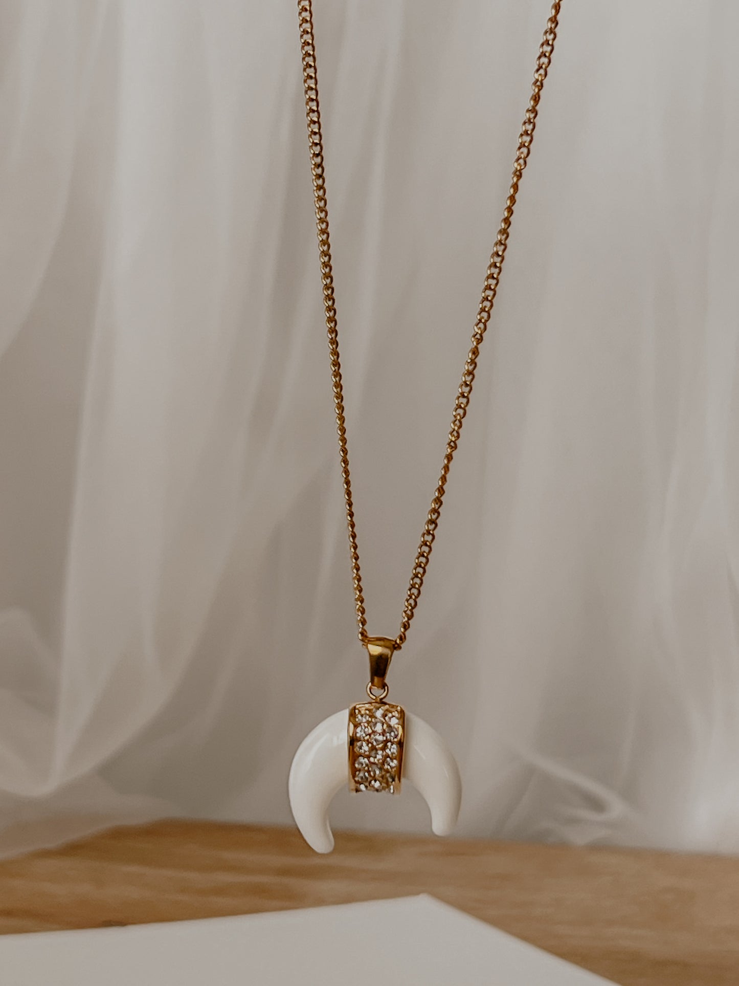 Nathaly Crescent Moon Necklace