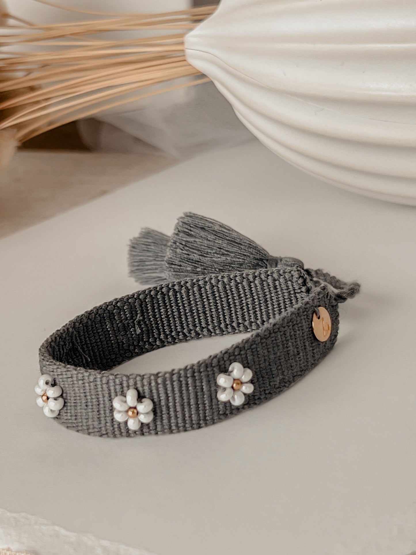 Aaliyah Flower Embroidered Bracelet