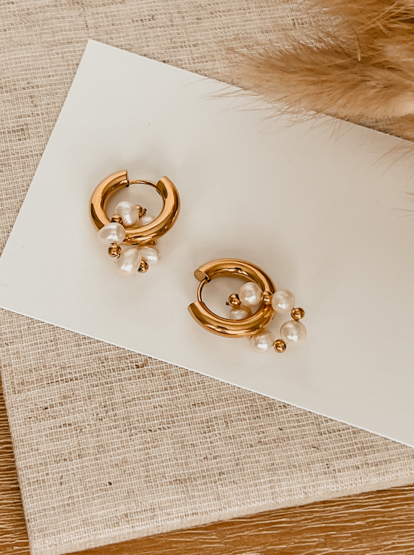 Andriana Pearl Hoops