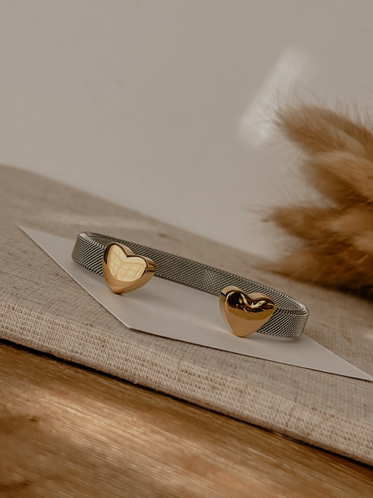 Laura Heart Open Bangle