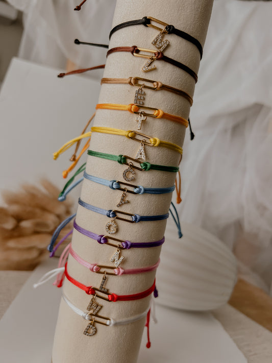 Link Letter Satin Bracelet