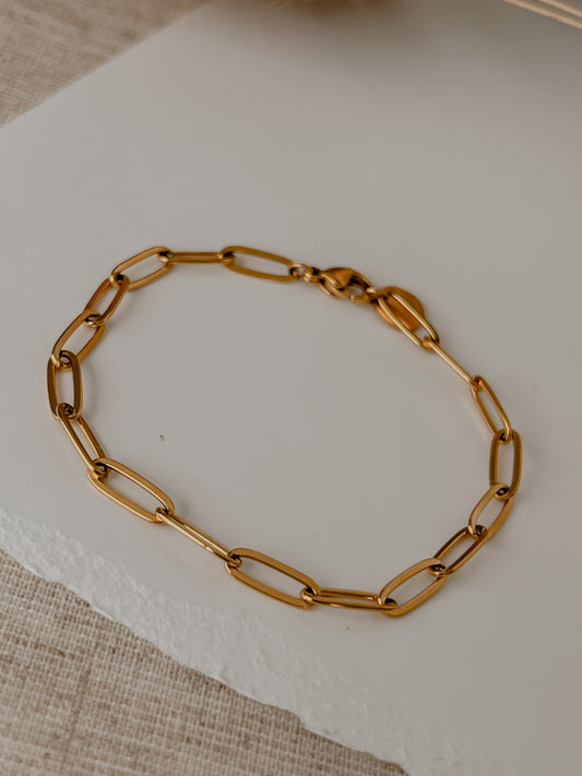 Reba Paper Clip Bracelet