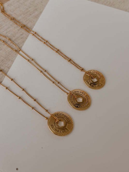 Be Brave Coin Necklace