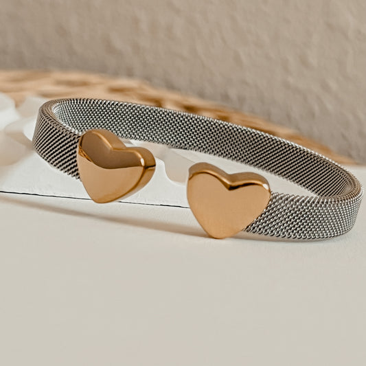 Grace Heart Open Bangle