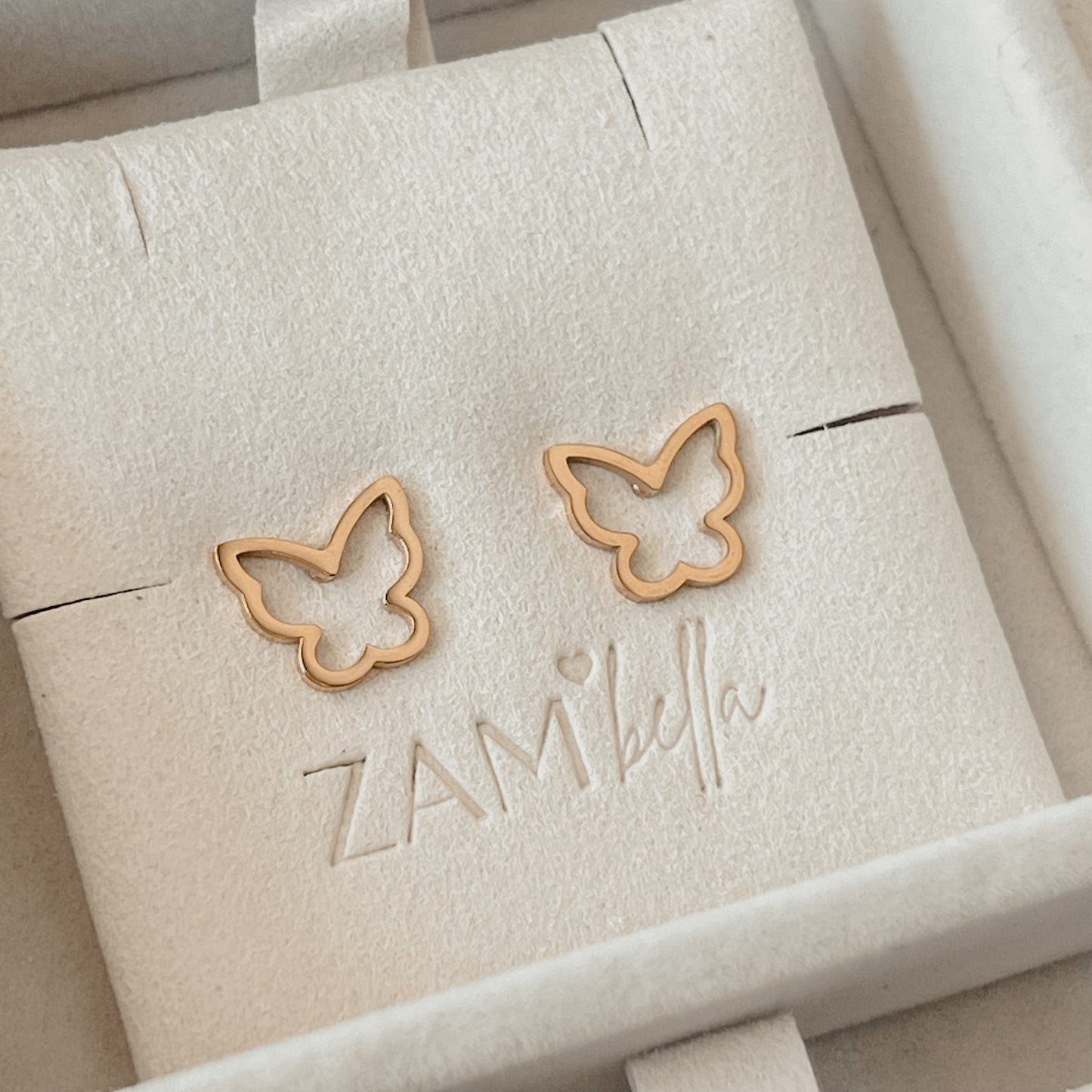 Butterfly Silhouette Stud Earrings