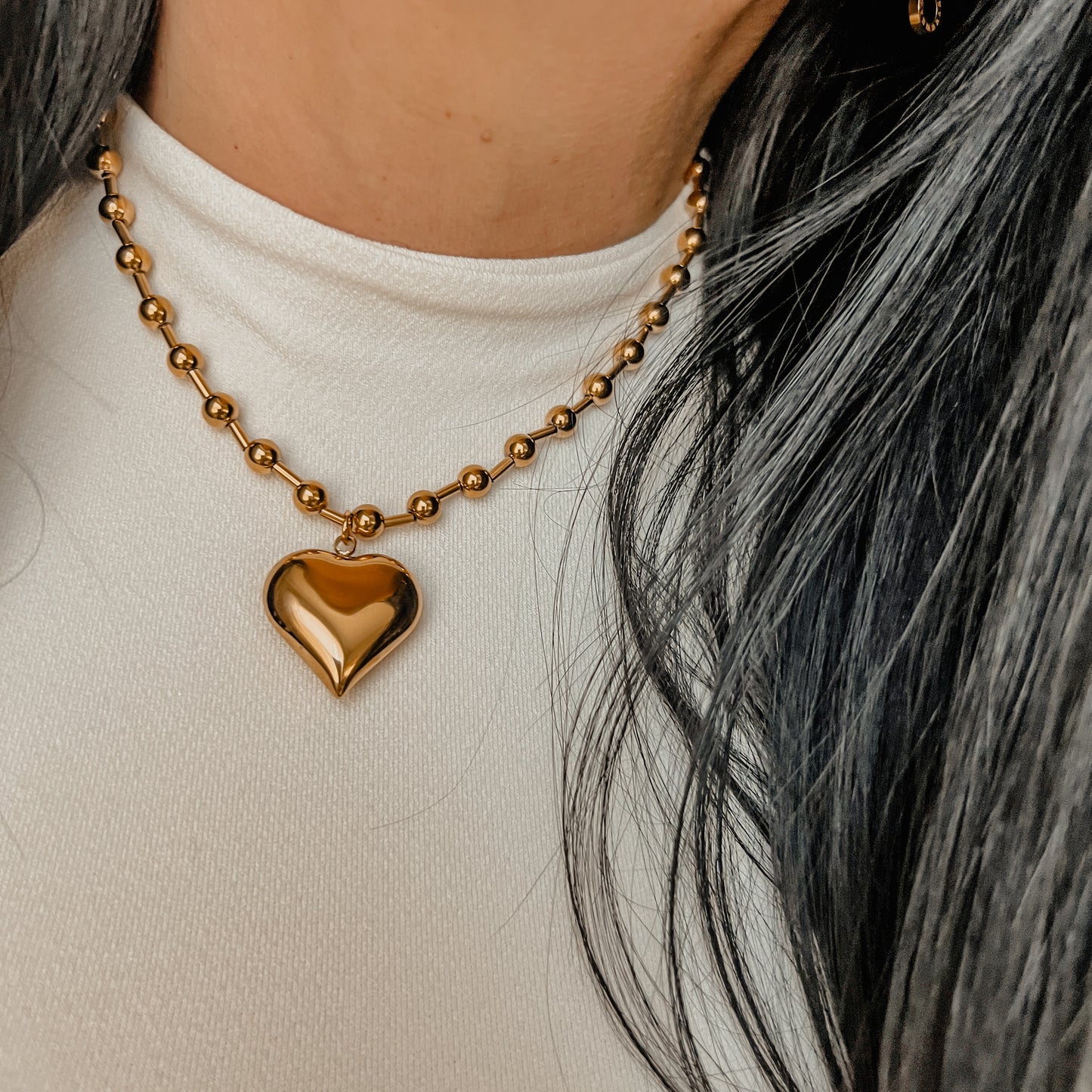 Millie Heart Chunky Necklace