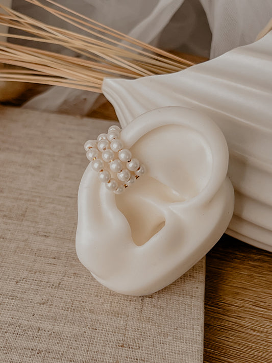 Julia Triple Pearl Ear Cuff