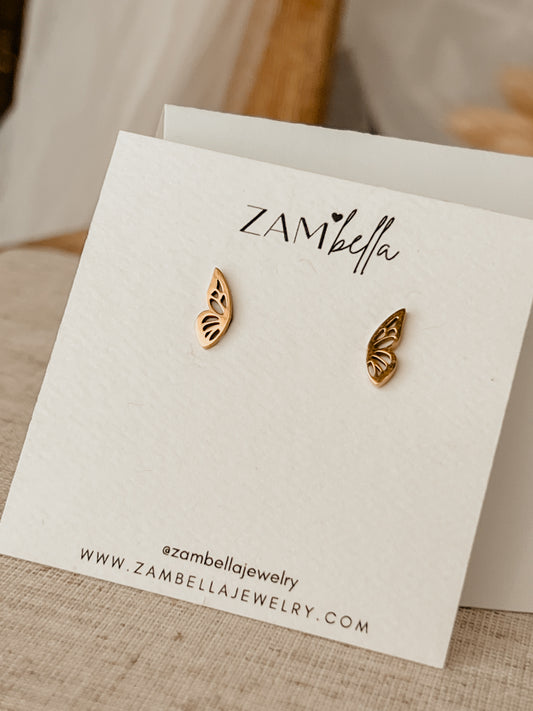 Butterfly Wings Stud Earrings