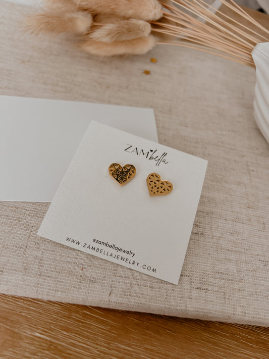 Heart Stud Earrings